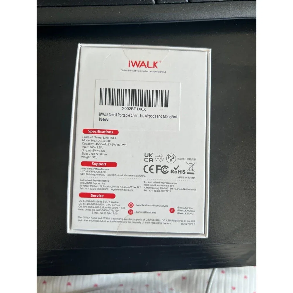 iWalk iPhone docking battery in pink